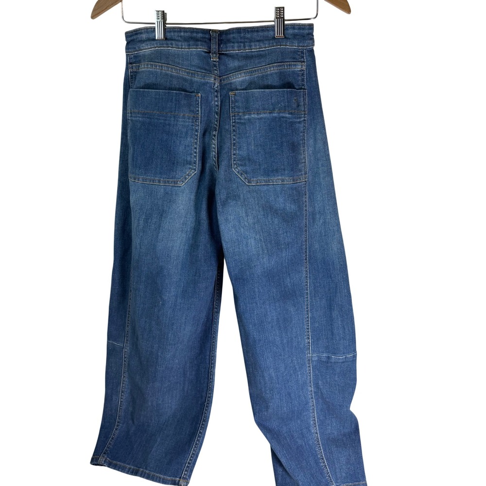 Anthropologie Pilcro The Wanderer High-Rise Barrel Wide Leg Jeans Blue 26 - Picture 2 of 10